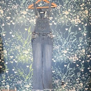 Happily Grey Denim Overalls 25 Straight Leg Flare